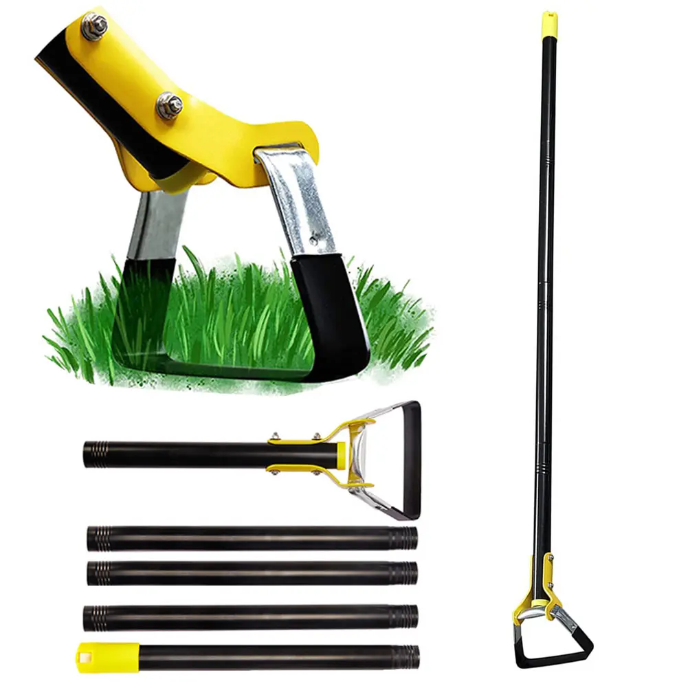 190/153CM Hoe 4/5 Section Gardening Weed  Hoes Stainless Steel Long Handle Stirrup Hoe Rake Garden Farming Tool Weeding Ring