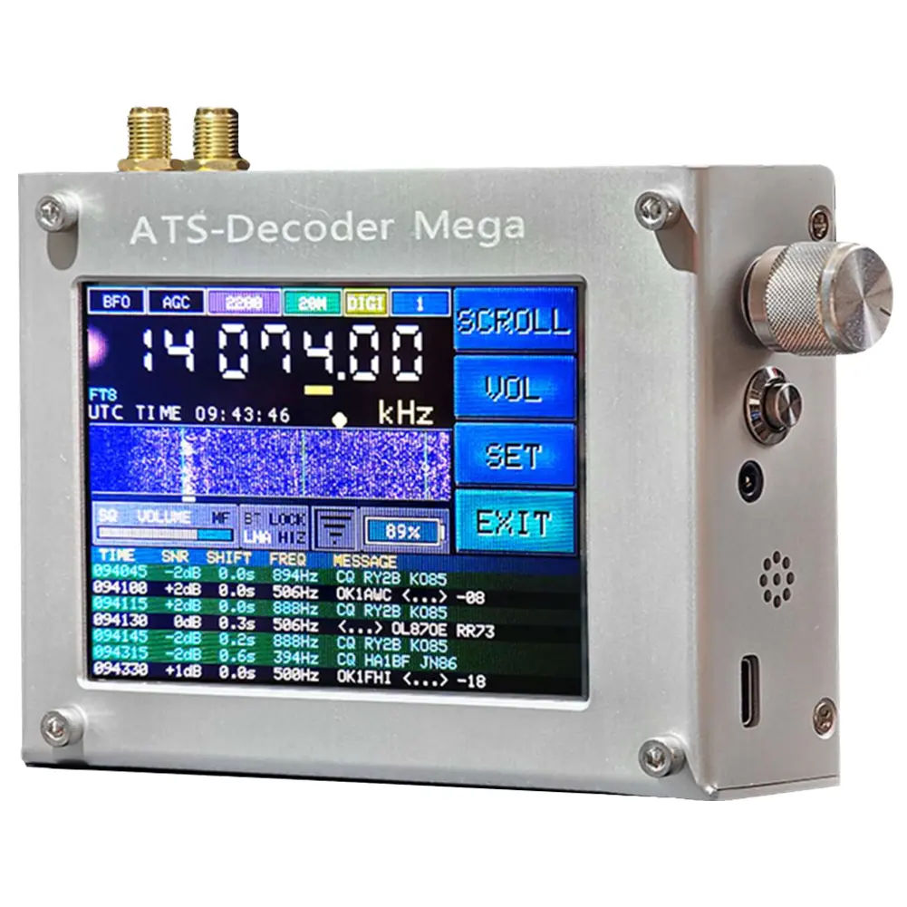 ATS-Decoder Full Band Radio Receiver 4inch Touch Screen Si4732 4000mAh Battery for Professional Radio Developers Test Engineers