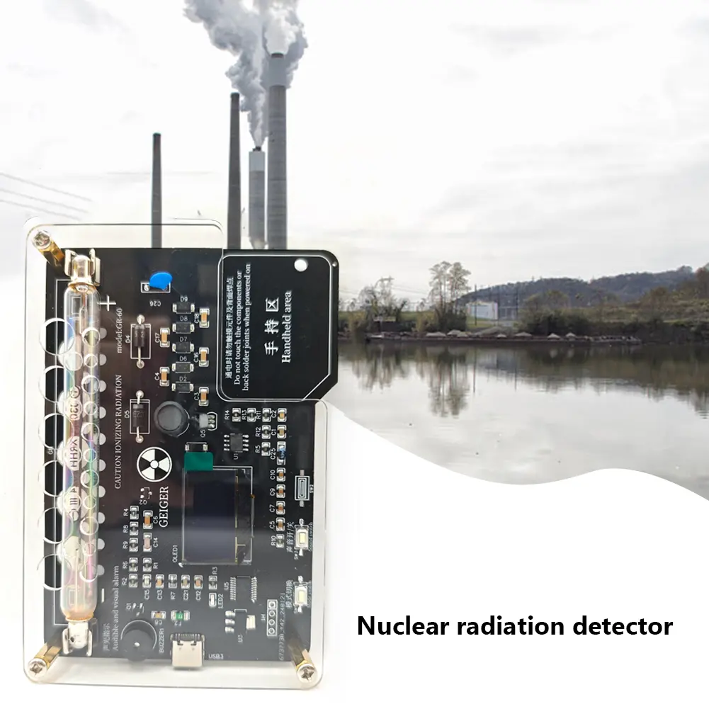 Geiger Counter Kit Module with Sound Light Alarm Radiation Tester DIY Geiger Counter Kit DIY Geiger Counter Circuit Board Parts