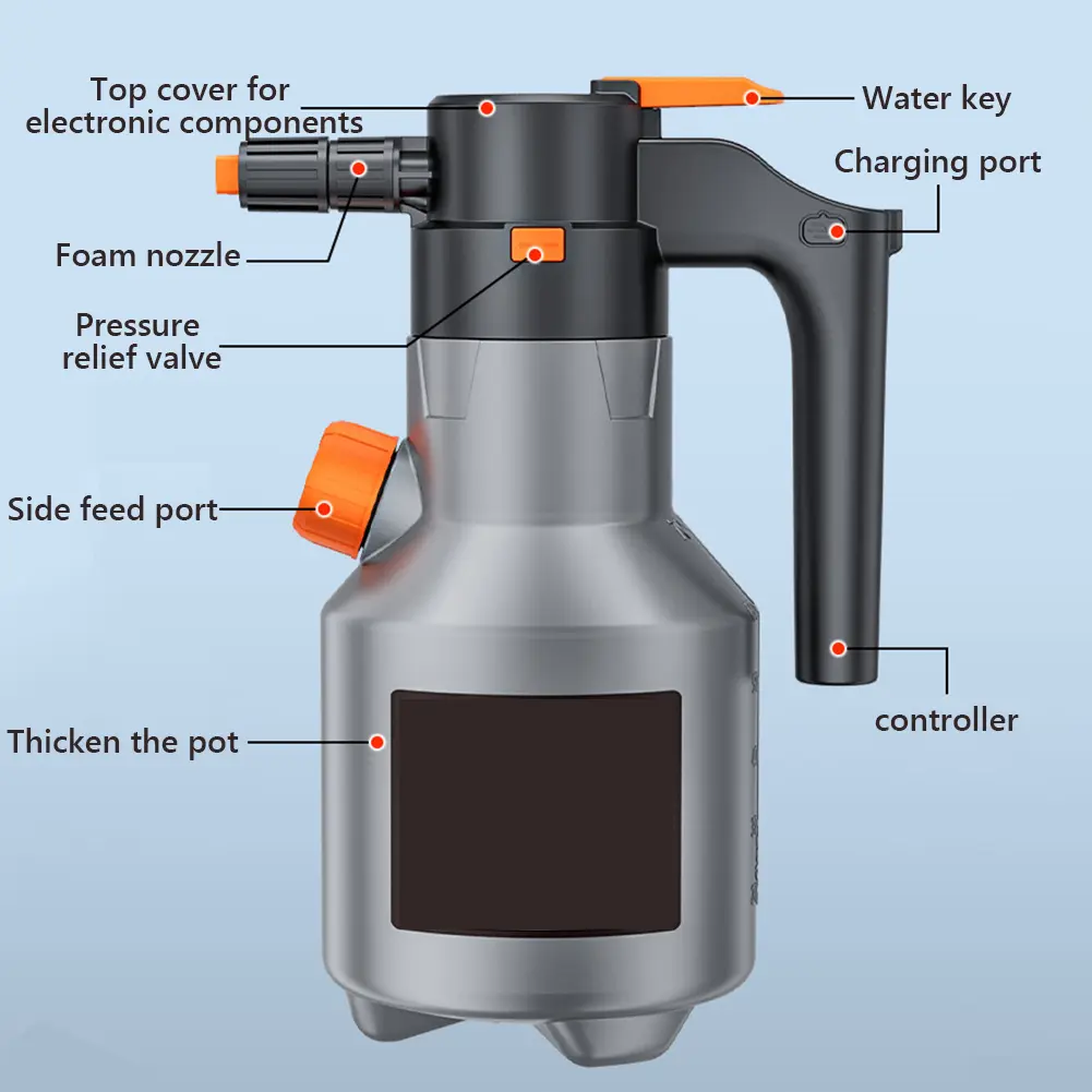 APWIKOGER 2L Electric Foam Sprayer Car Wash Foam Sprayer Portable Pump Sprayer For Garden Plant Watering Accessories 2/1pcs