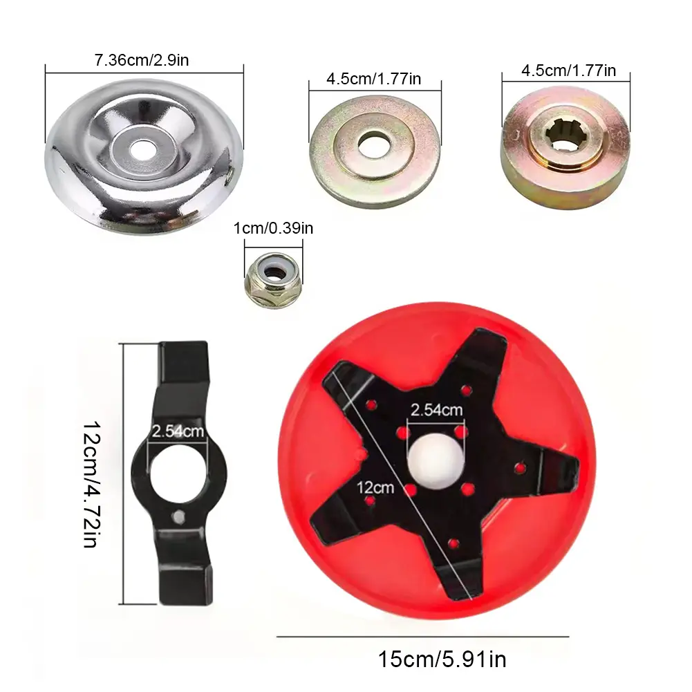 1 Set Dual-use Weeding Disc Lawn Mower Trimmer Head for Brushcutter Grass Cutting Machine Weeder Cutter Blade Plate Gloves Kit