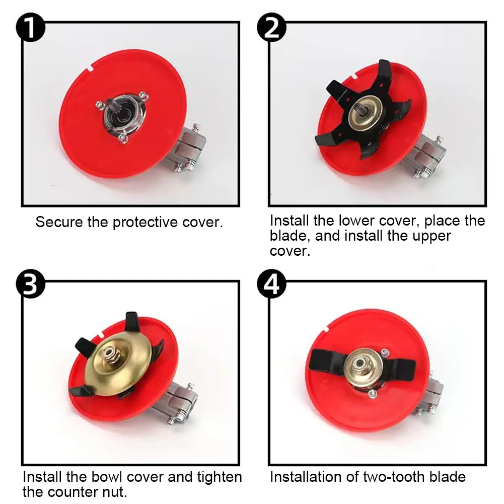 1 Set Dual-use Weeding Disc Lawn Mower Trimmer Head for Brushcutter Grass Cutting Machine Weeder Cutter Blade Plate Gloves Kit