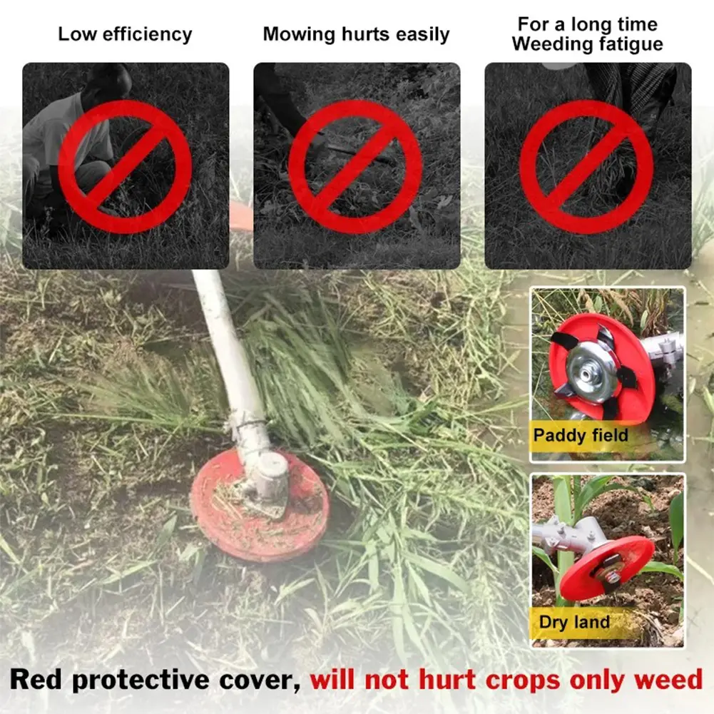 1 Set Dual-use Weeding Disc Lawn Mower Trimmer Head for Brushcutter Grass Cutting Machine Weeder Cutter Blade Plate Gloves Kit
