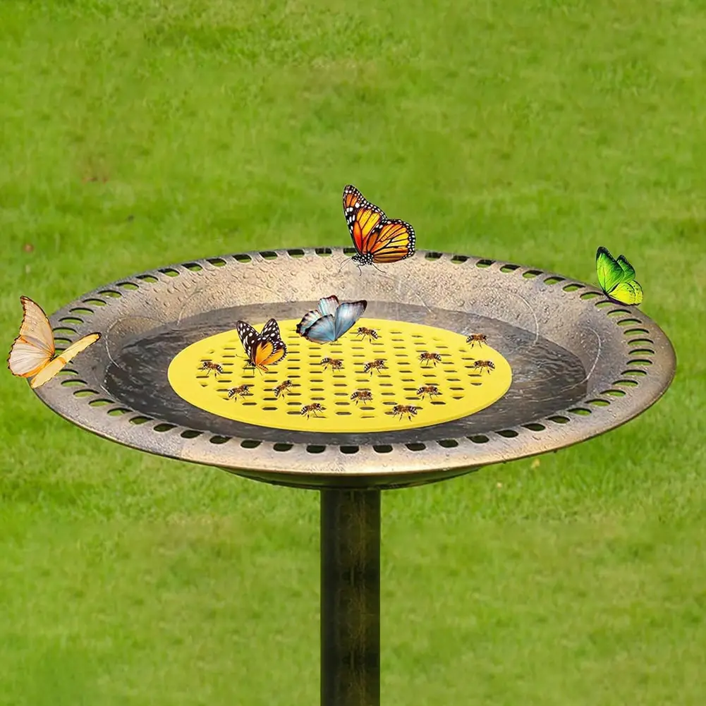 4-8pc Floating Bee Island 7.87in EVA Foam Floating Bee Watering Station Butterfly Bee Waterer for Feeding Bee Bath Garden Decor
