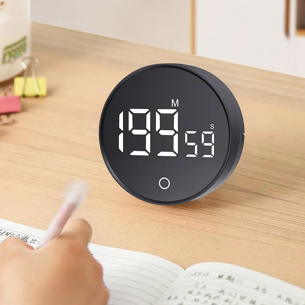 Magnetic LED Digital Kitchen Timer Large LED Display Mechanical Remind Alarm Electronic Cooking Countdown Timer Kitchen Tool