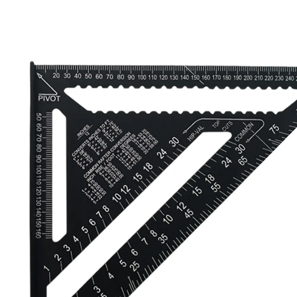 Triangle Ruler Aluminum Alloy Measuring Square Ruler 90° Triangle Carpenter Square Ruler Wood Working Tools Accessories