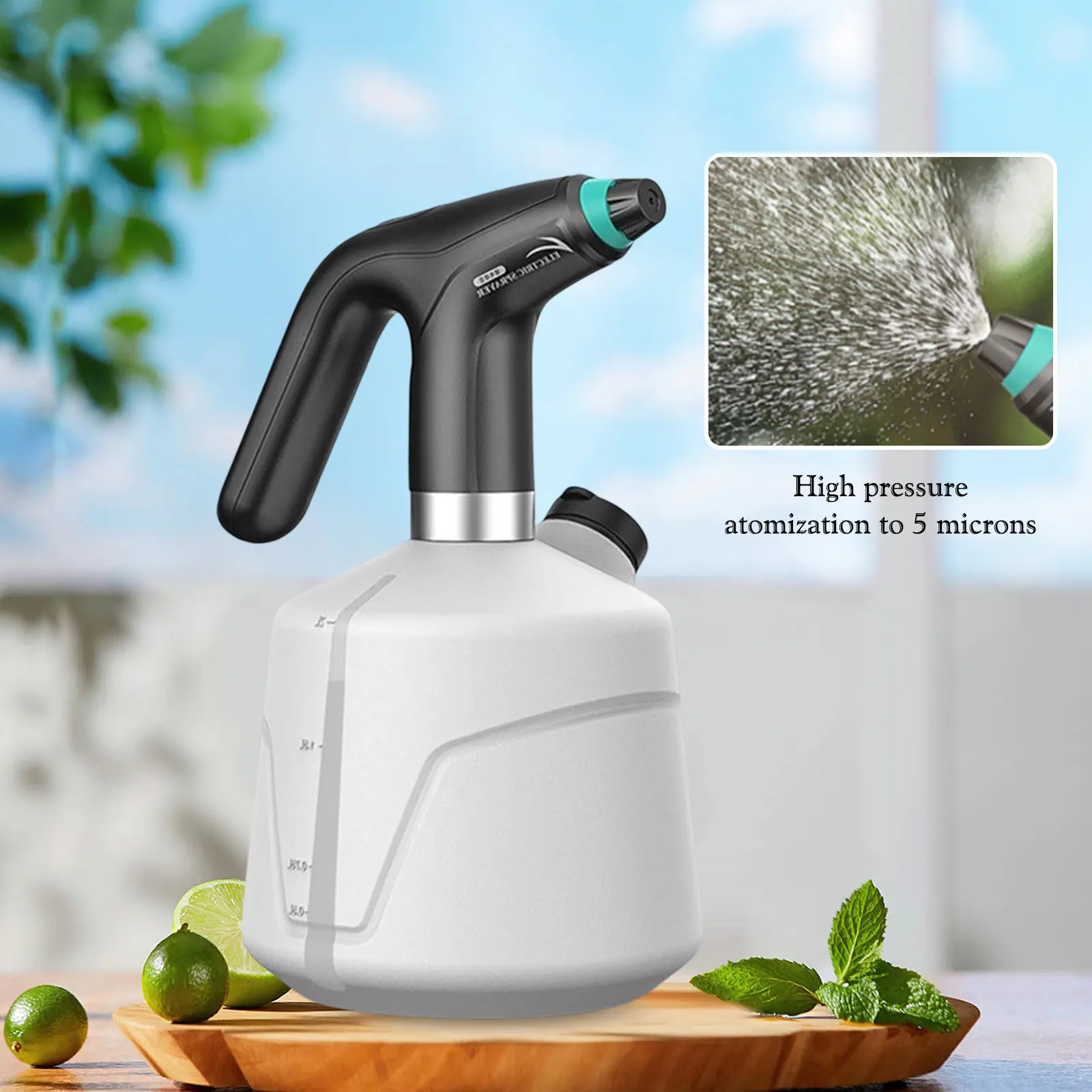 Electric Plant Spray Bottle USB Charging Automatic Sprinkling Sprayers Adjustable Nozzle 1/1.5/2L 1200mAh Gardening Tools