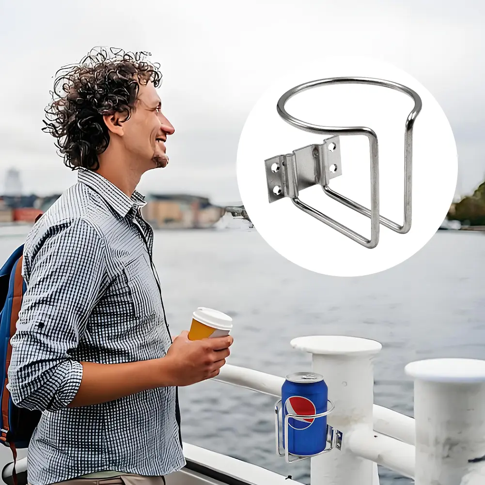 Wall Mounted Cup Holder Boat Ring Cup Holder Beverage Bottles Cans Mugs Holder for Marine Yacht Truck RV Car Auto