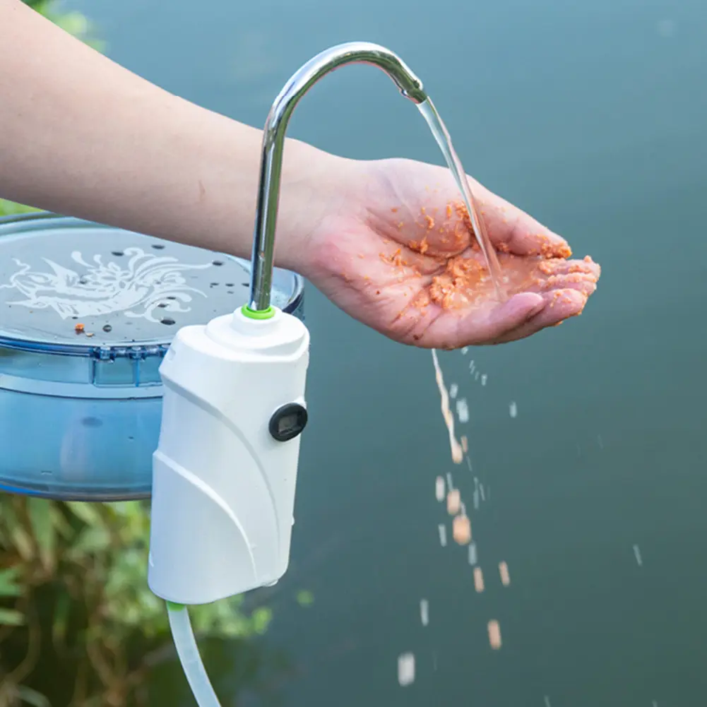 3 in 1 Intelligent Sensor Water Oxygen Pump 2600mAh Smart Induction LED Light Automatic Water Suction Device for Outdoor Fishing