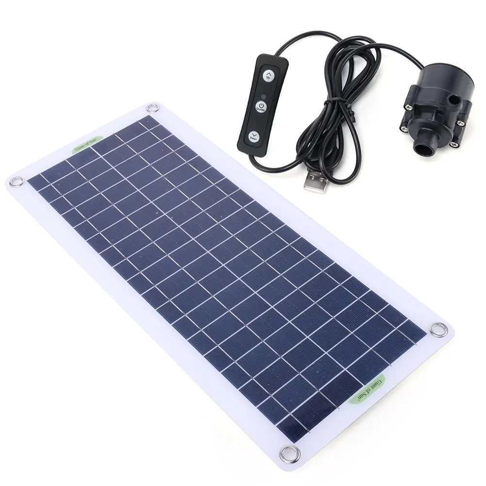 19W 800L H Solar Powered Water Pump System for Garden and Aquarium with Adjustable Water Flow Switch Kit
