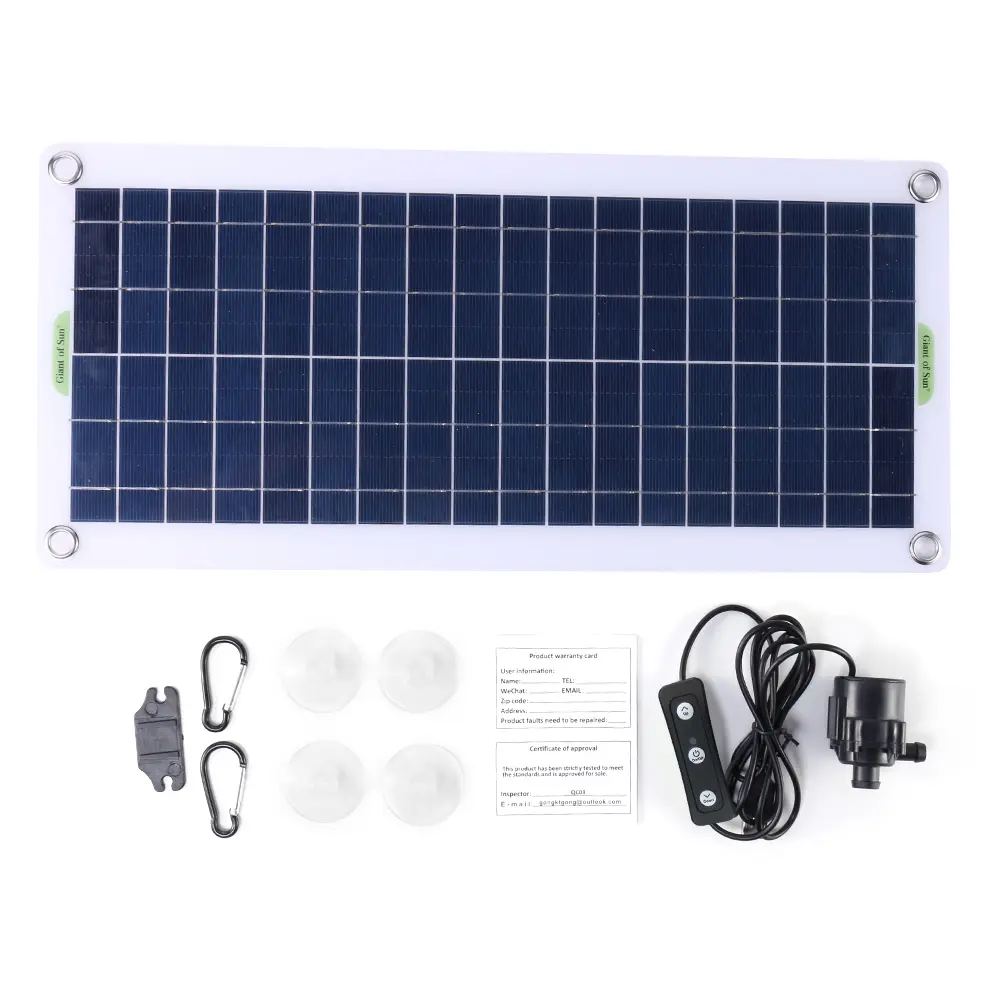 19W 800L H Solar Powered Water Pump System for Garden and Aquarium with Adjustable Water Flow Switch Kit