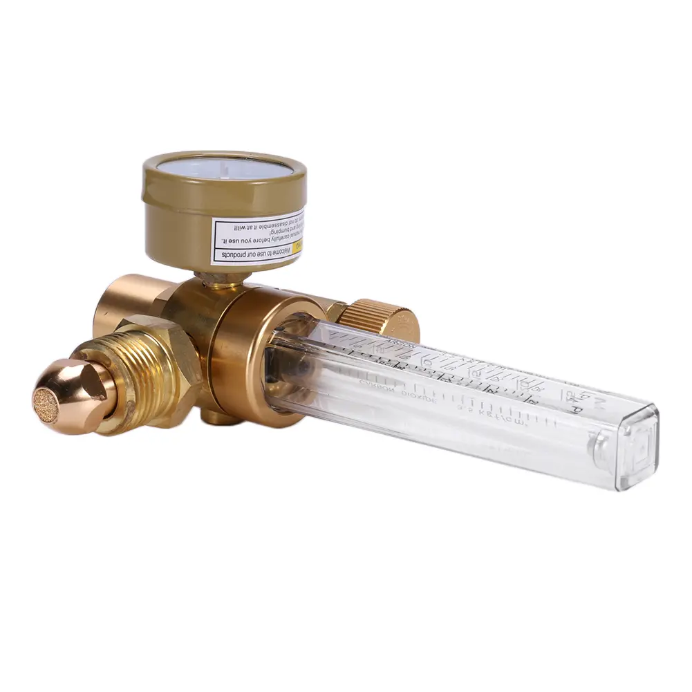 All Brass Argon Meter Fall Prevention CGA580 Connector Gas Regulator Valve G5/8 Male Thread Instruments for Welding Gas Cylinder