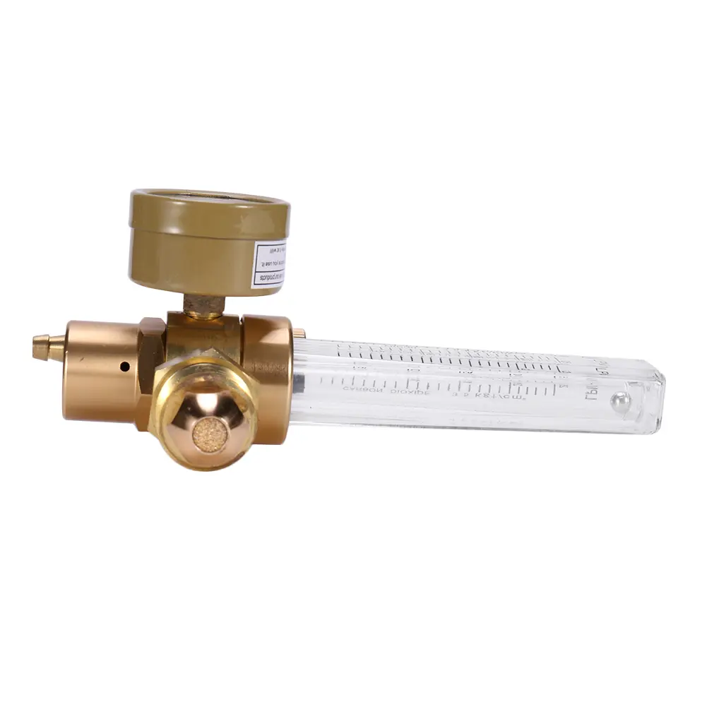 All Brass Argon Meter Fall Prevention CGA580 Connector Gas Regulator Valve G5/8 Male Thread Instruments for Welding Gas Cylinder