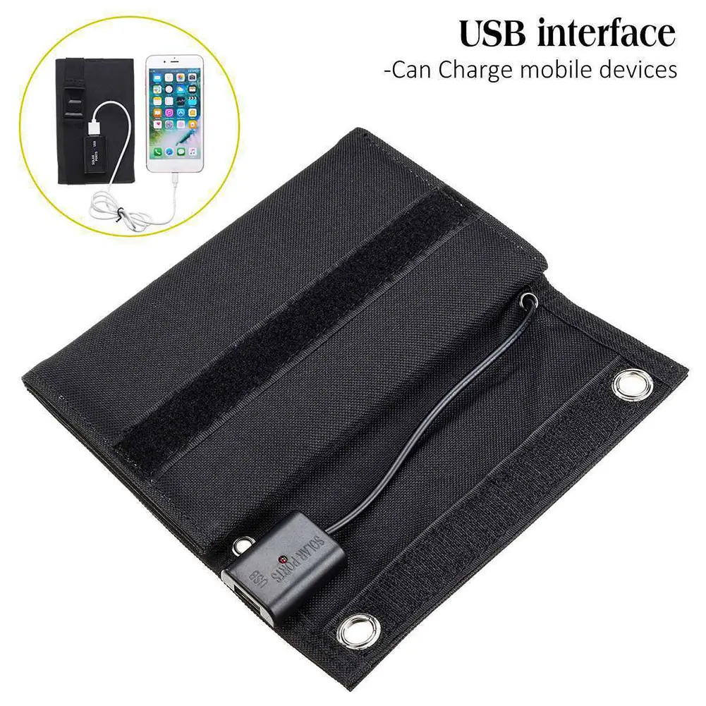 15W Portable Solar Panel IP65 Waterproof Foldable Solar Charger Lightweight Solar Power Station for Off-Grid Blackouts