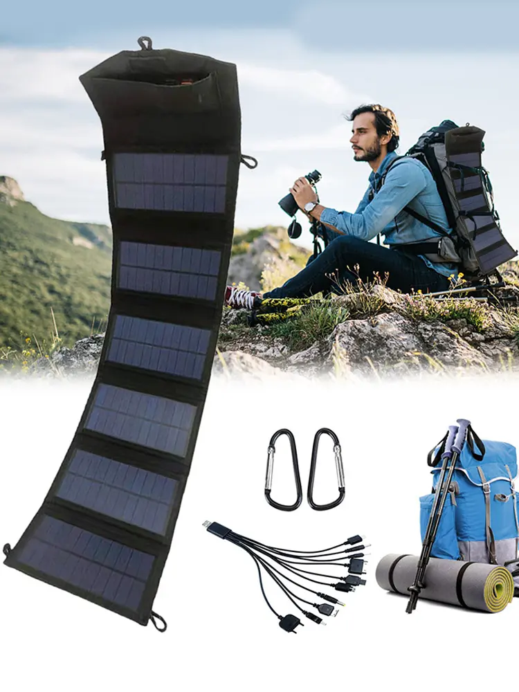 20W Foldable Solar Panel Kit IP65 Waterproof Foldable Solar Charger Lightweight Solar Power Station for Off-Grid Blackouts