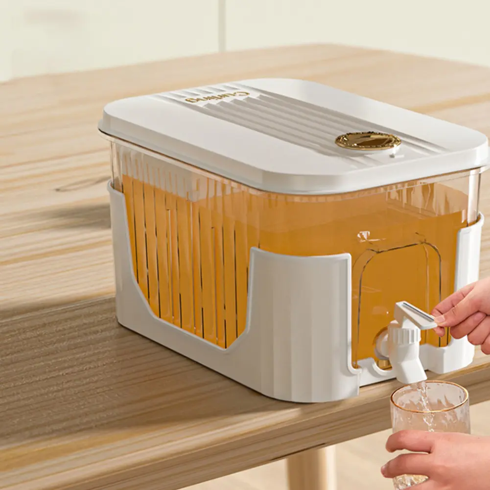 5L Cold Water Bucket with Faucet/Bracket Refrigerator Jug Dispenser Water Kettle Summer Juice Drink Container Fridge Pot Pitcher