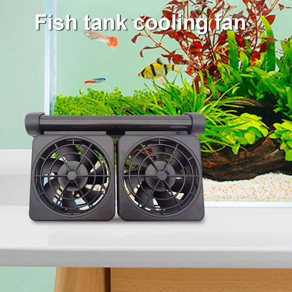 Aquarium Chiller 2-Level Speed Adjustable Fish Tank Fan Aquarium Cooling Fan for Freshwater and Saltwater Tanks