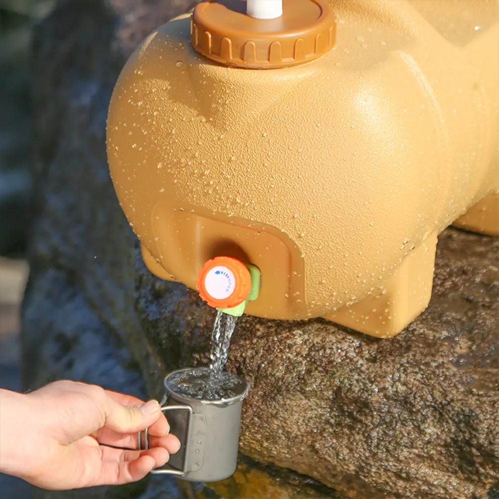 20L Camping Water Jug Leak-Proof Water Storage Container Bag Large Capacity Drinking Water Tank Outdoor Portable Water Bucket