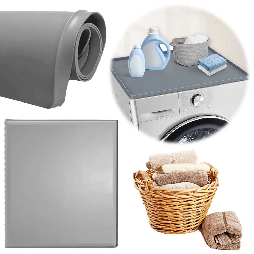 Dryer Top Protector Mat Non-Slip Washing Machine Cover Mat Scratch Resistant Washer Dryer Anti Slip Mat for Home Kitchen Laundry