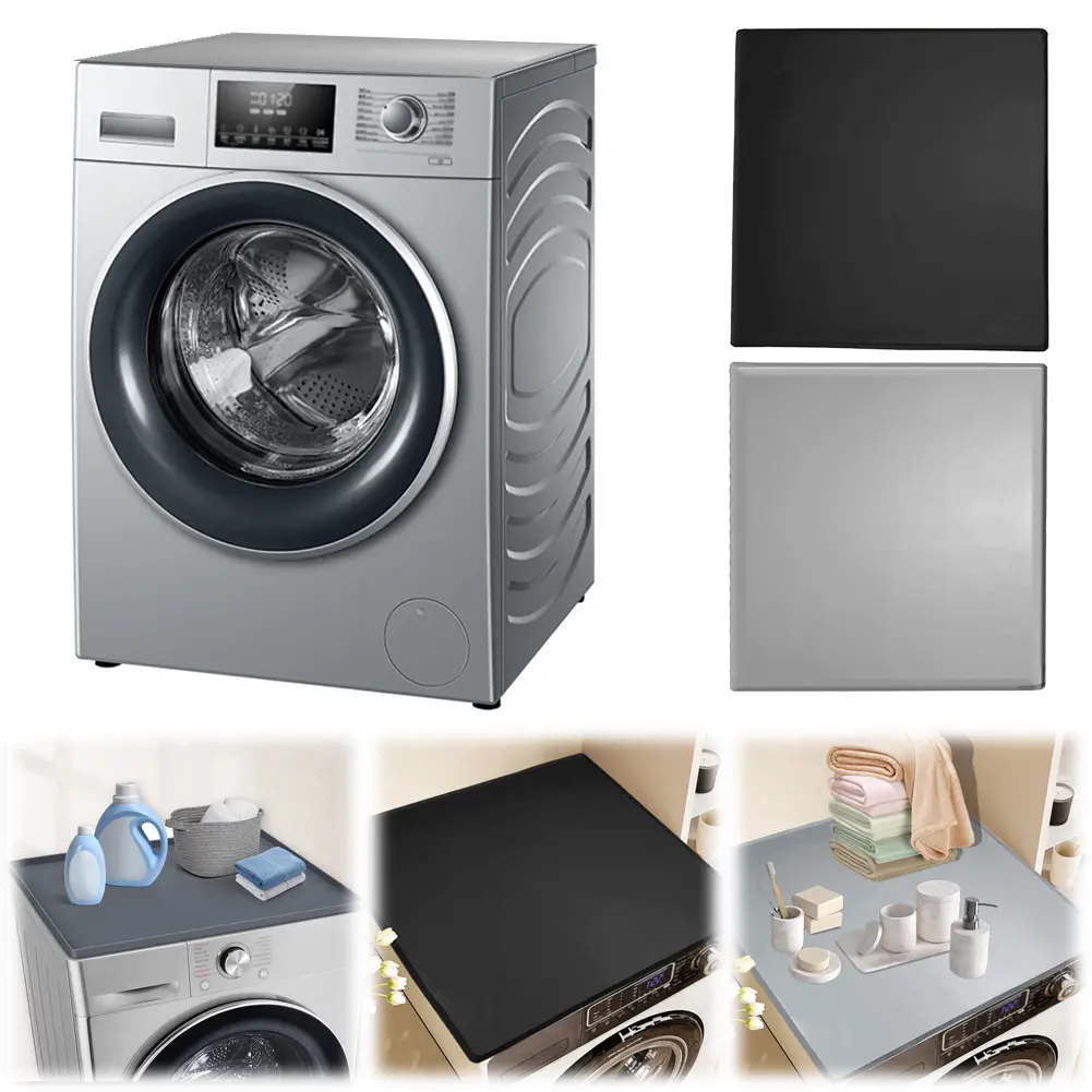 Dryer Top Protector Mat Non-Slip Washing Machine Cover Mat Scratch Resistant Washer Dryer Anti Slip Mat for Home Kitchen Laundry