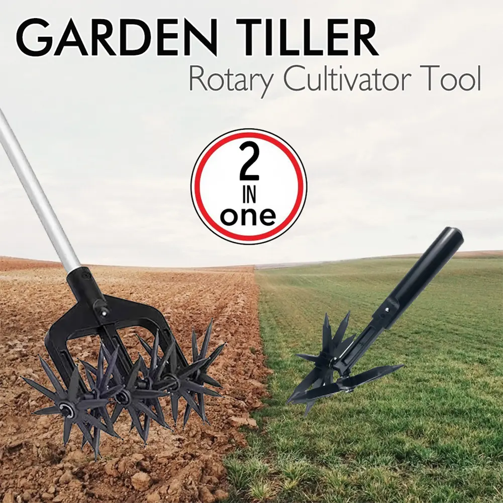 Versatile 2 in 1 Garden Aerator and Soil Scarifier Tool with Extended Tines for Deep Cultivation and Aeration