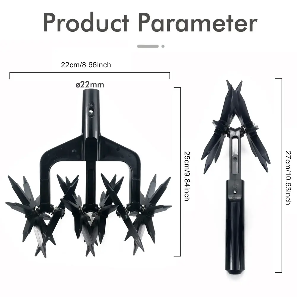 Versatile 2 in 1 Garden Aerator and Soil Scarifier Tool with Extended Tines for Deep Cultivation and Aeration