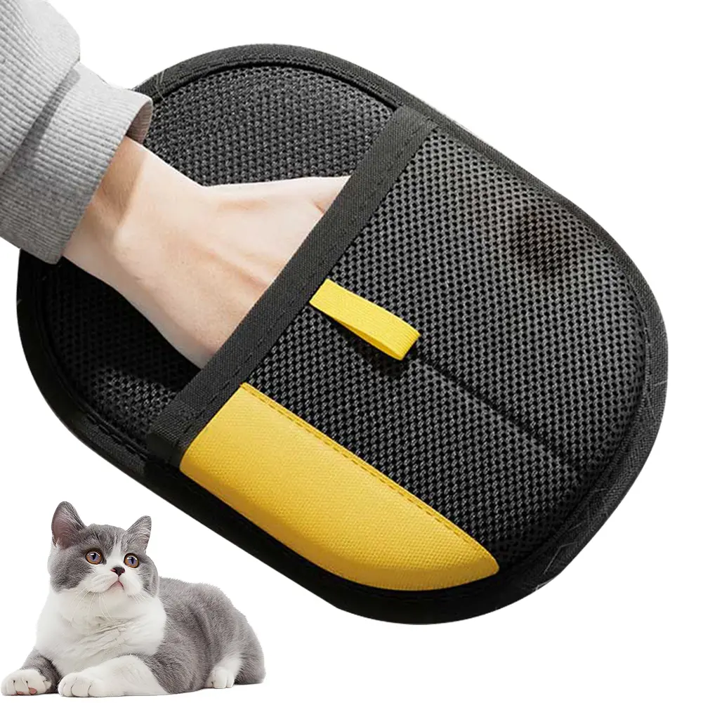 1/2/3Pcs Electrostatic Gloves Multi-Function Anti Static Hair Removal Glove with Brush & Hook for Couch Furniture Carpet