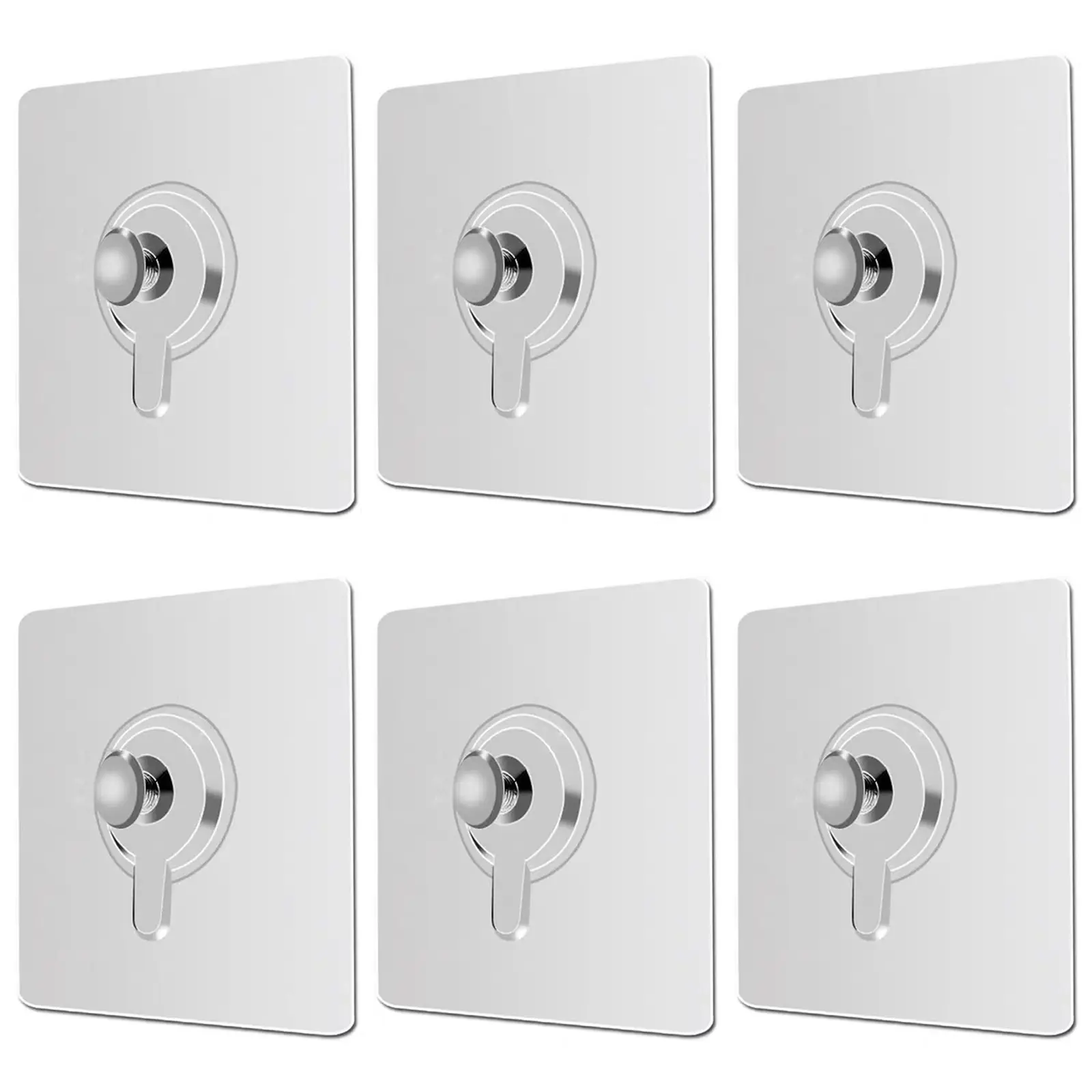 Transparent Wall Screw Traceless Wall Hook Nail Free Wall Nail Adhesive for Mount Wall Shelf Picture Hanging Kitchen