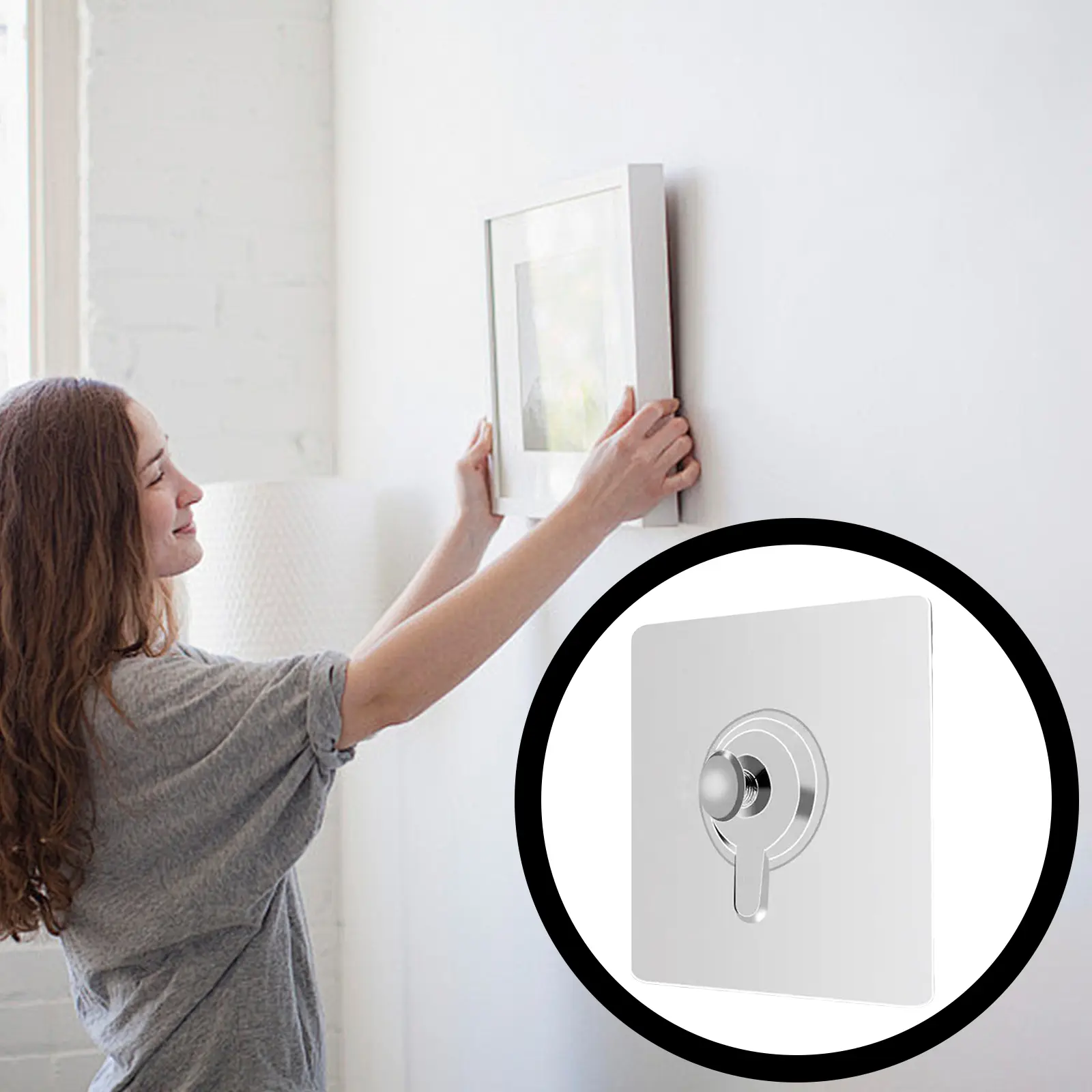Transparent Wall Screw Traceless Wall Hook Nail Free Wall Nail Adhesive for Mount Wall Shelf Picture Hanging Kitchen