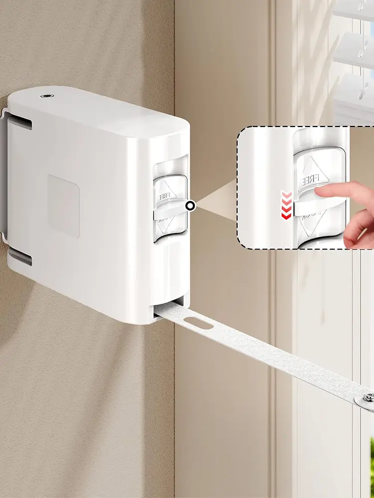 Heavy Duty Wall‑Mounted Drying Line Retractable Clothes Line Retractable Wall Mount Clothesline for Home Balcony & Garden