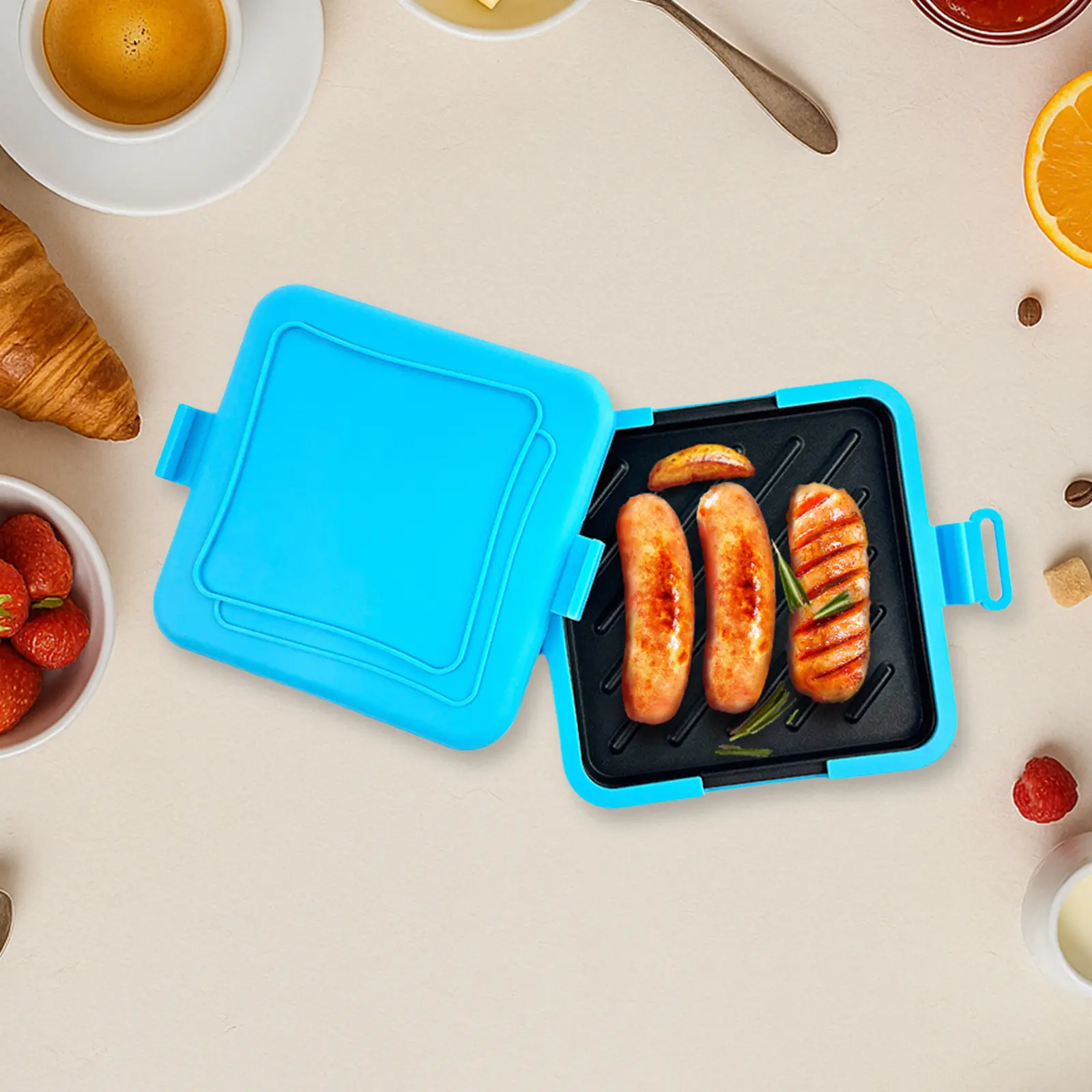Microwave Toastie Maker Dishwasher Safe Panini Press Grilled Cheese Sandwich Maker for Cooking Breakfast Grilled Cheese Snacks
