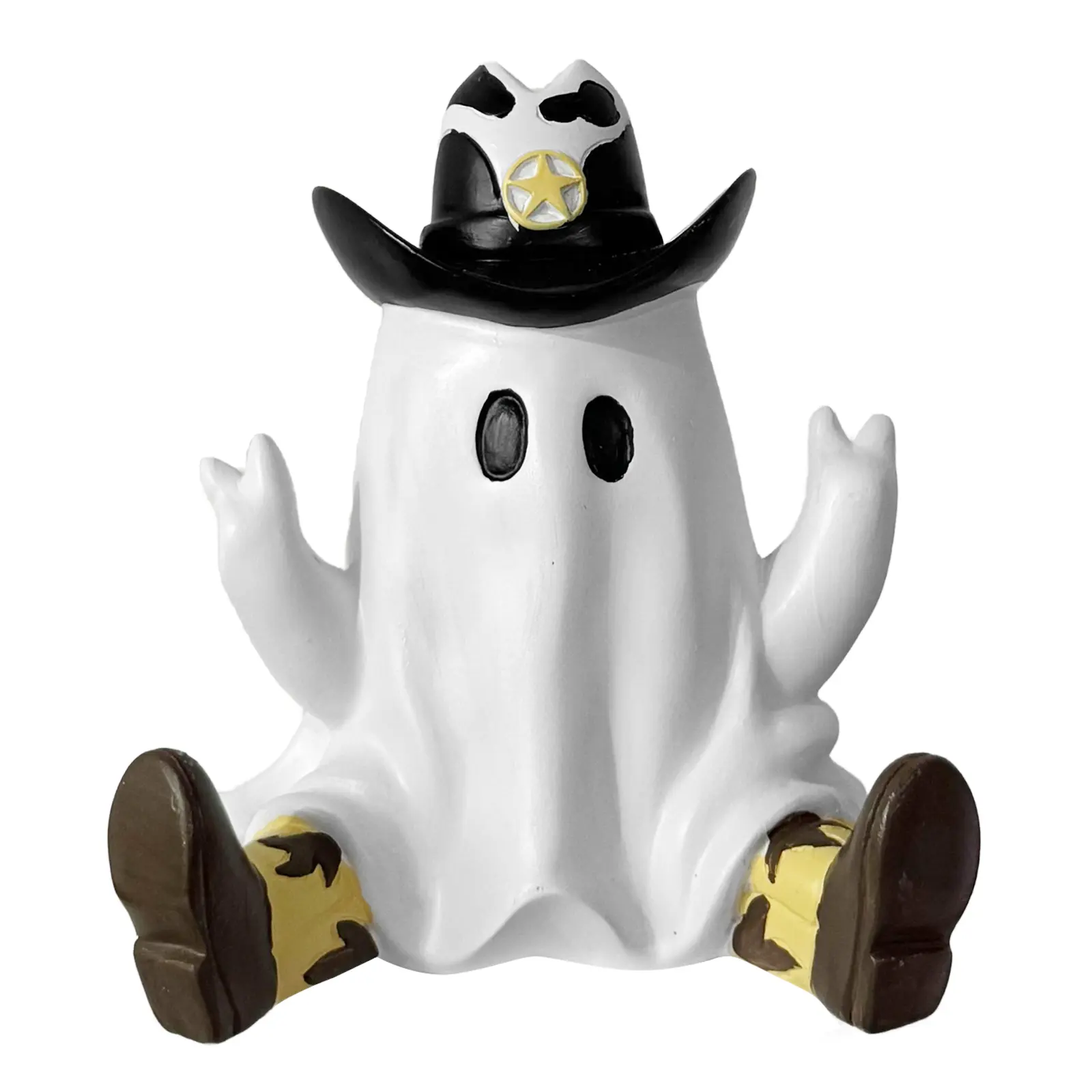 Mini Ghost Ornaments with Boots Halloween Ghost Ornaments Funny Specters Ornaments for Halloween Home Outdoor Garden