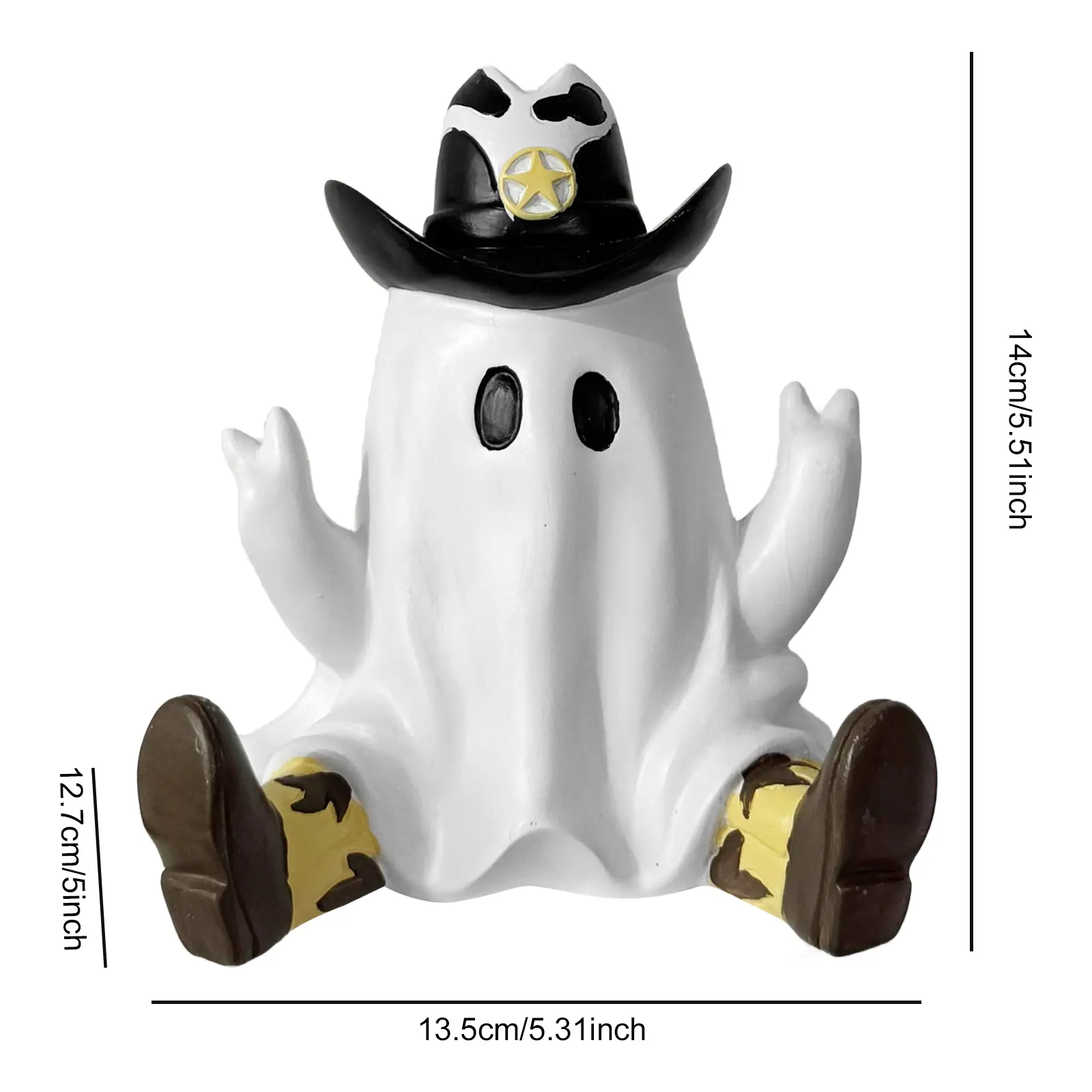 Mini Ghost Ornaments with Boots Halloween Ghost Ornaments Funny Specters Ornaments for Halloween Home Outdoor Garden