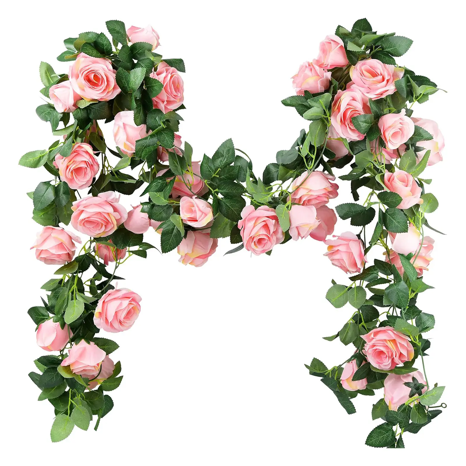 Artificial Vines Flowers Arch Wall Party Mantle Silk Roses Lvy Vine for Wedding Arch Party Wall Garden Ceremony