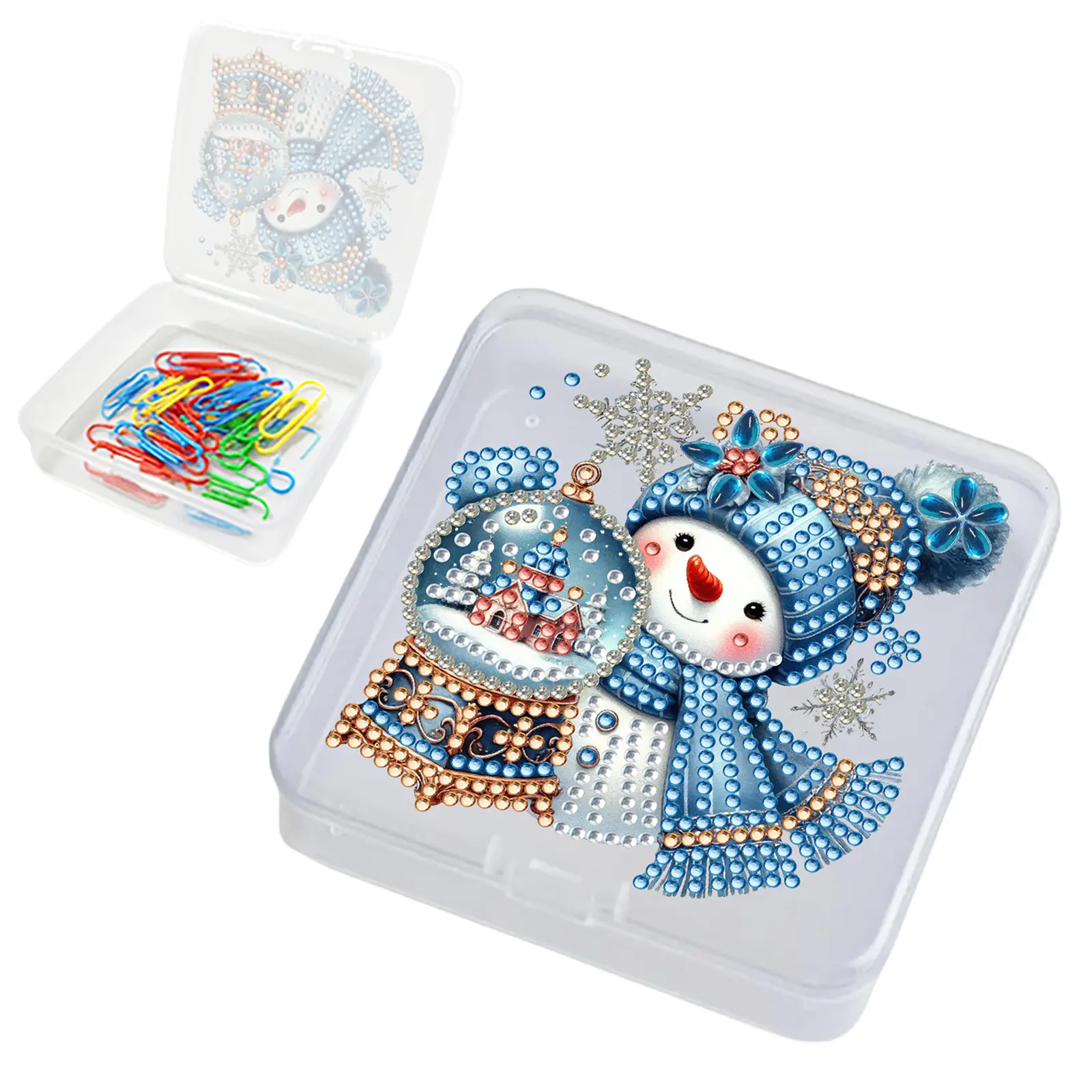 5D DIY Diamond Painting Storage Box Clear Organizer Portable Transparent Case for Beads Jewelry Travel and Nail Art Accessories