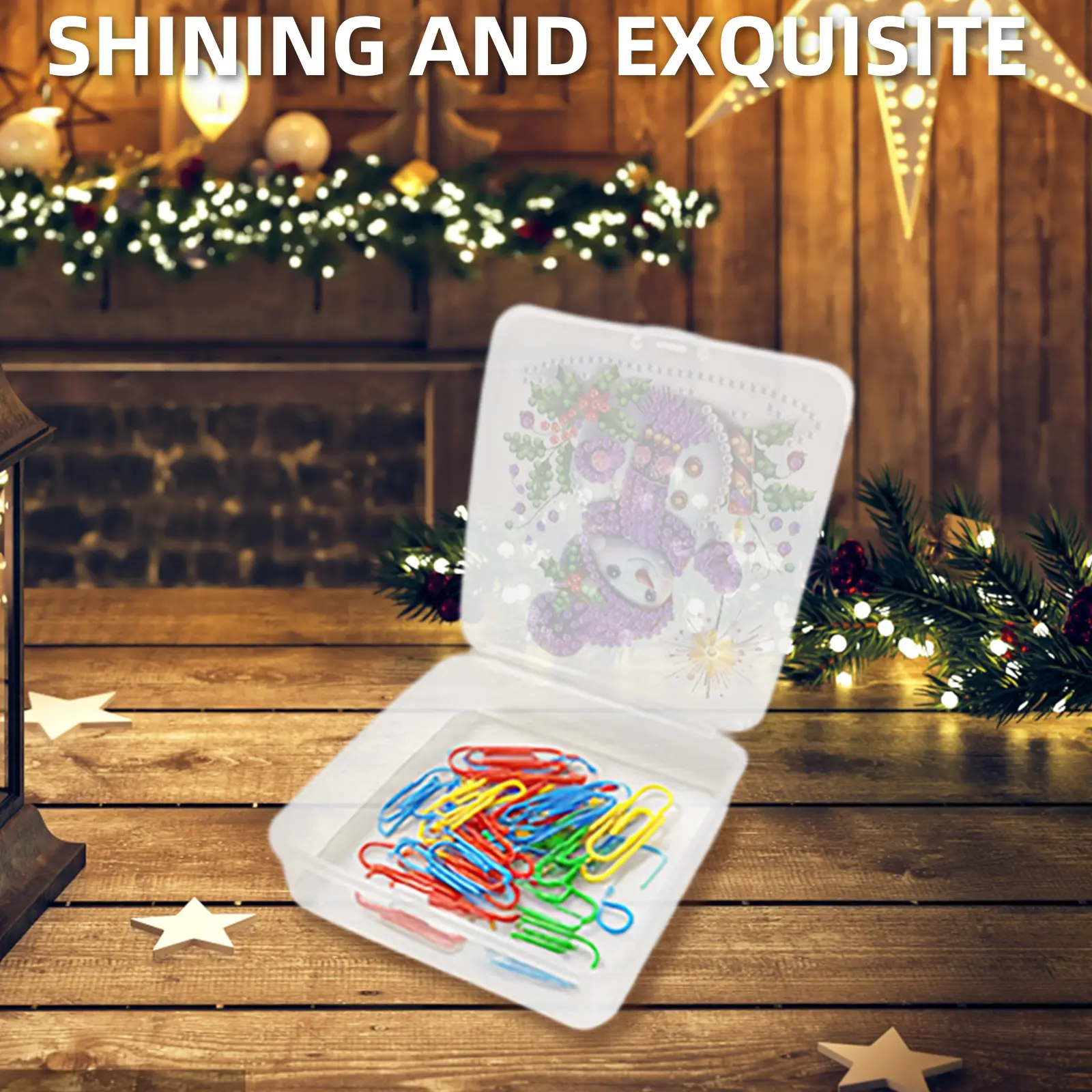 5D DIY Diamond Painting Storage Box Clear Organizer Portable Transparent Case for Beads Jewelry Travel and Nail Art Accessories
