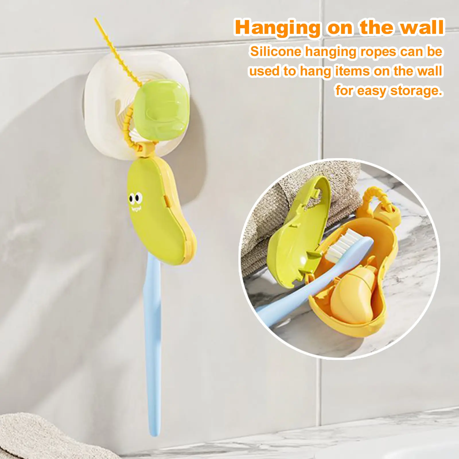 2 Packs Banana Toothbrush Head Cover Travel Toothbrush Protector Toothbrush Storage Organizer for Electric & Manual Toothbrushes