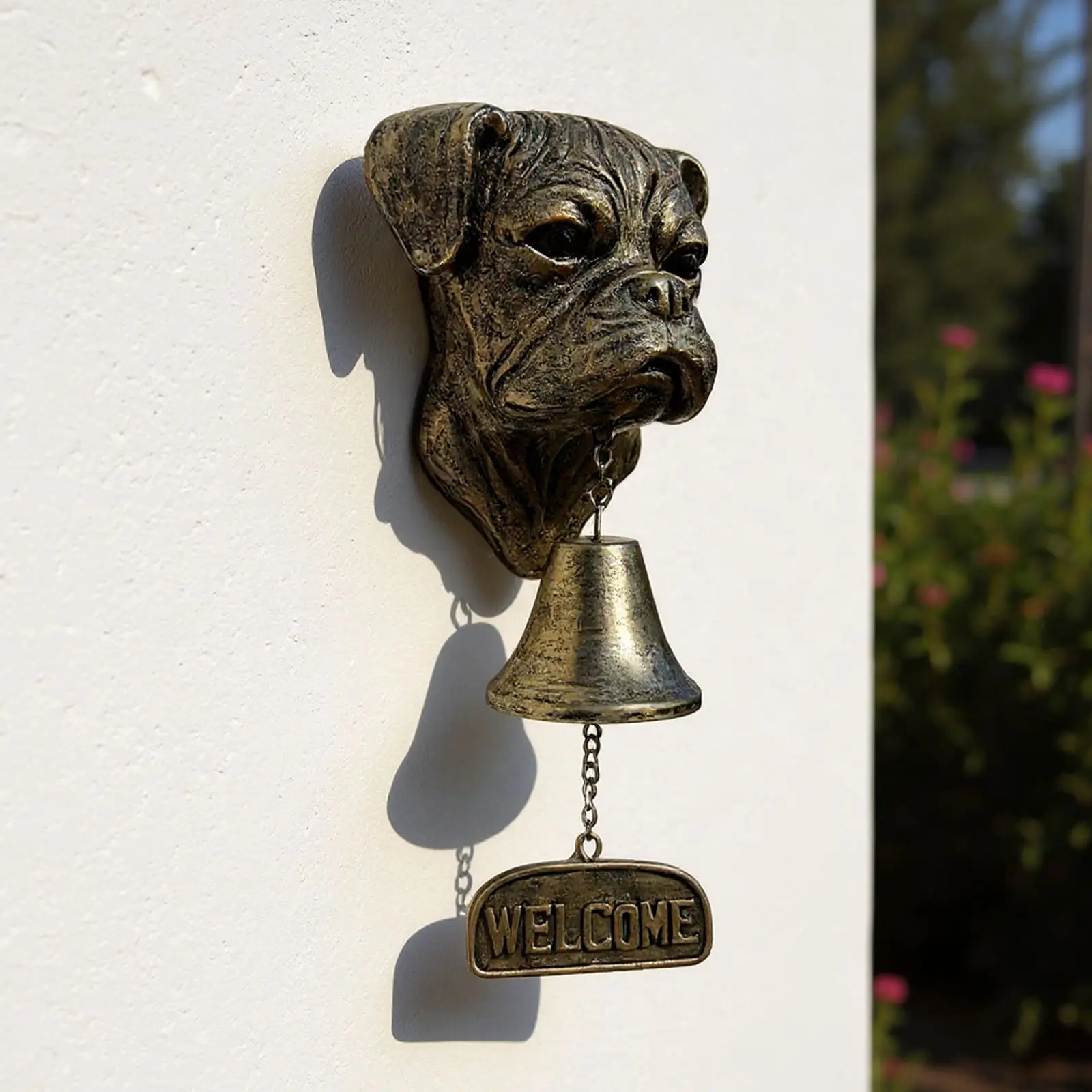 Animal Welcome Bell with Welcome Sign Dog Welcome Doorbell Wall Mounted Dog Door Bell for Farmhouse Home Front Door Entrance