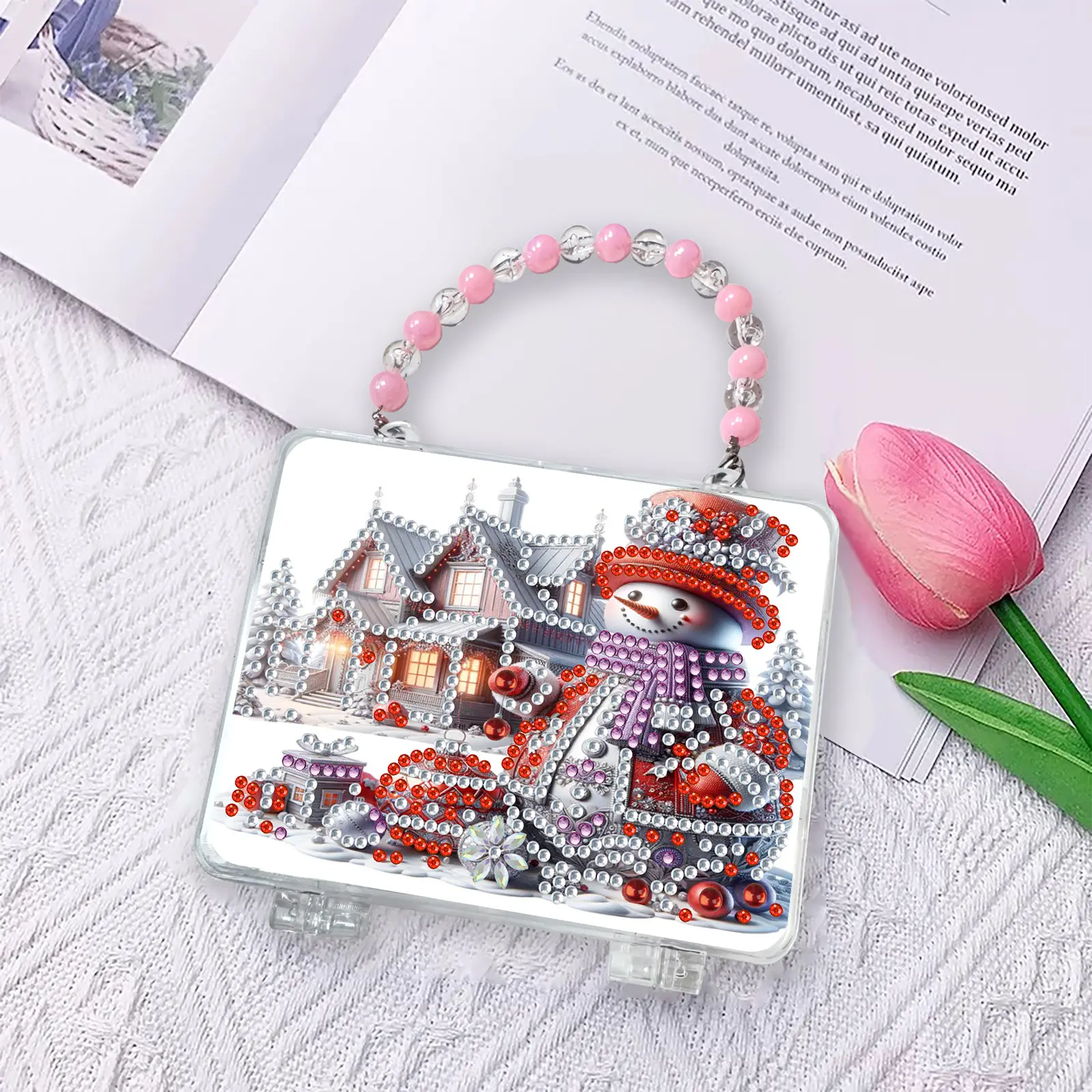 DIY Diamond Painting Bead Storage Box Large Capacity Diamonds Plateau Storage Case Bead Bottle Storage Handbag Bead Organizer