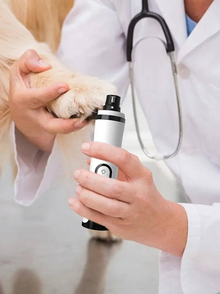 Electric Dog Nail Grinder Rechargeable Pet Nail Grinder with 2 LED Lights Cat Nail Grinder for Small Medium Large Dogs Cats