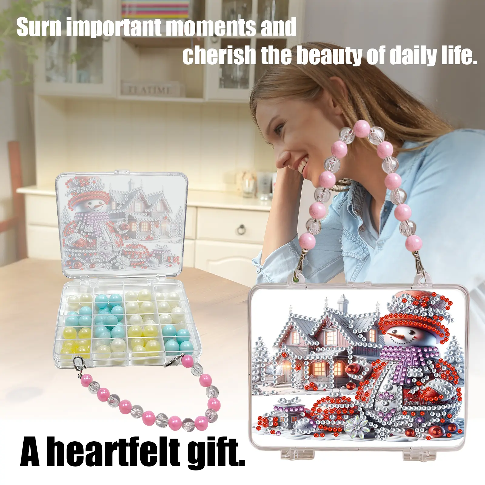 DIY Diamond Painting Bead Storage Box Large Capacity Diamonds Plateau Storage Case Bead Bottle Storage Handbag Bead Organizer