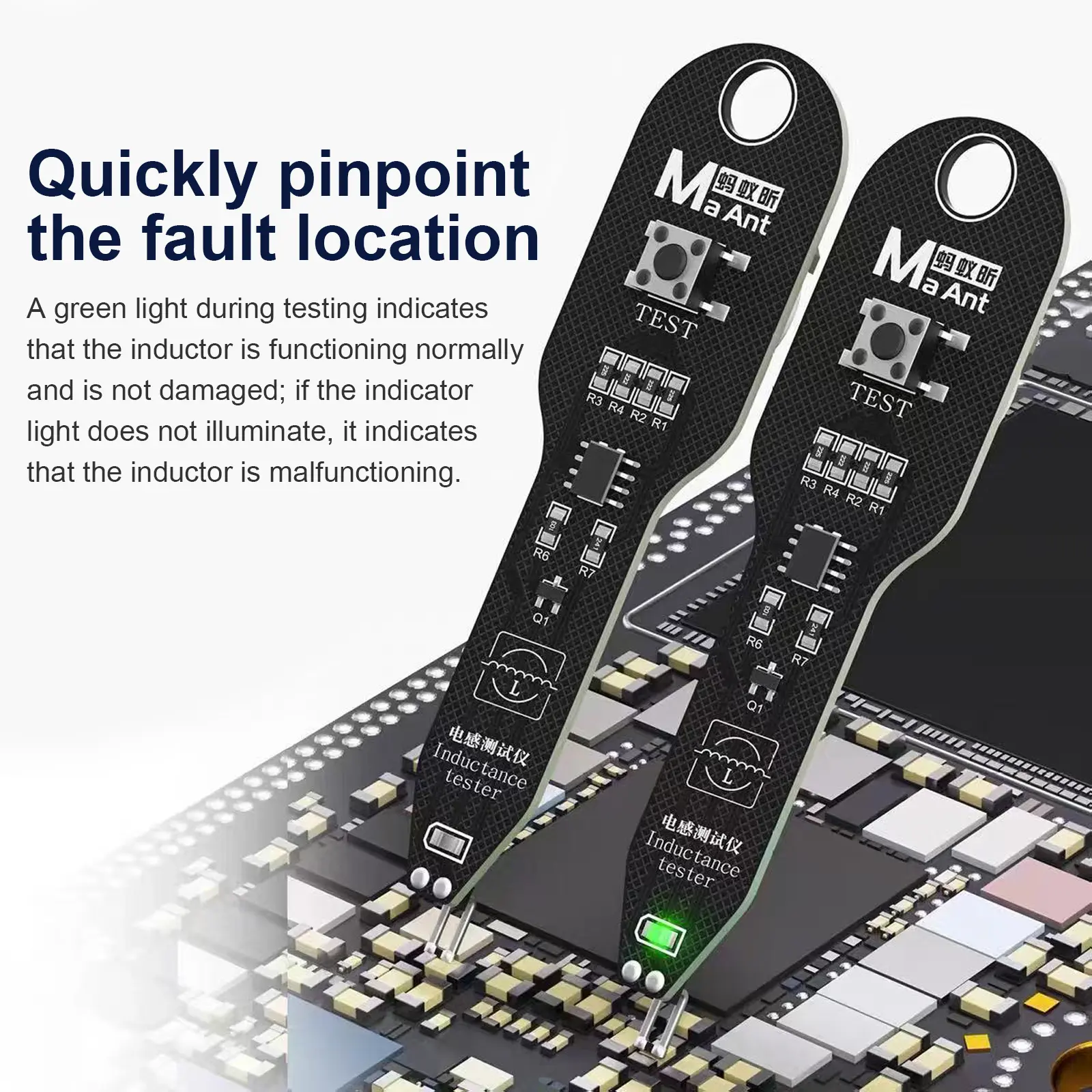 Inductance Tester Lightweight Electromagnetic Induction Instrument Motherboard Coil Tester Repair Mobile Phone Motherboard