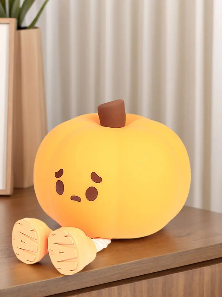 LED Silicone Pat Lamp Rechargeable Cute Bedside Touch Lamp Warm Light Funny Halloween Decor Light for Bedroom Living Room Decor