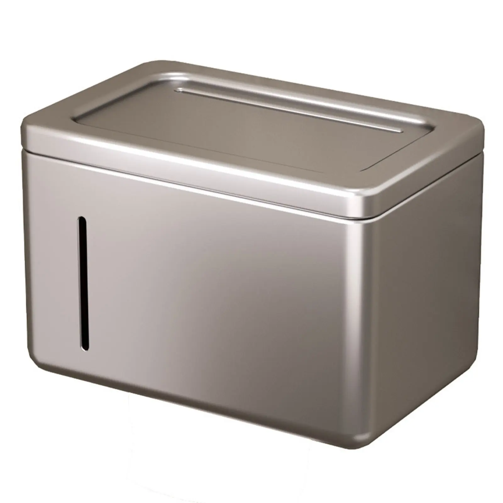Toilet Paper Holder Box with Lid Wall Mounted Toilet Paper Holder Aluminum Alloy Toilet Tissue Box for Bathroom Car Office