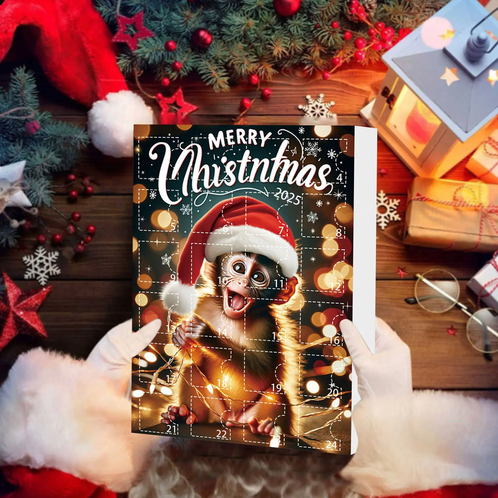 Christmas Tree Decorations Multi-Purpose Hanging Monkey Ornaments Mini Xmas Tree Monkey Pendant for Holiday Backpack Ornaments