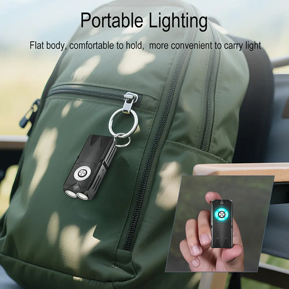 Rechargeable Flashlight 650 Lumens Clip-on Light IP66 Waterproof Pocket Flashlight for Running Walking Camping Fishing Hiking