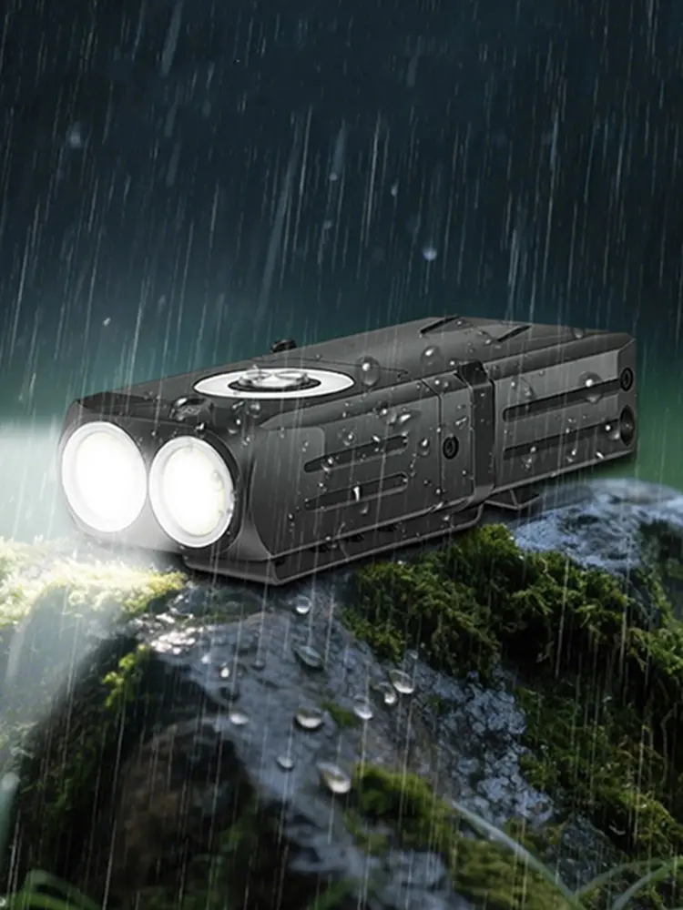 Rechargeable Flashlight 650 Lumens Clip-on Light IP66 Waterproof Pocket Flashlight for Running Walking Camping Fishing Hiking