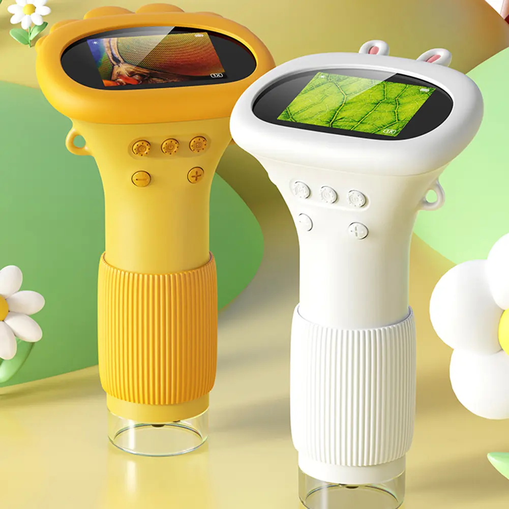 1000X Pocket Microscope for Kids with 8 LED Light Handheld Digital Microscope 2MP Lens Children Biological Insect Coin Magnifier