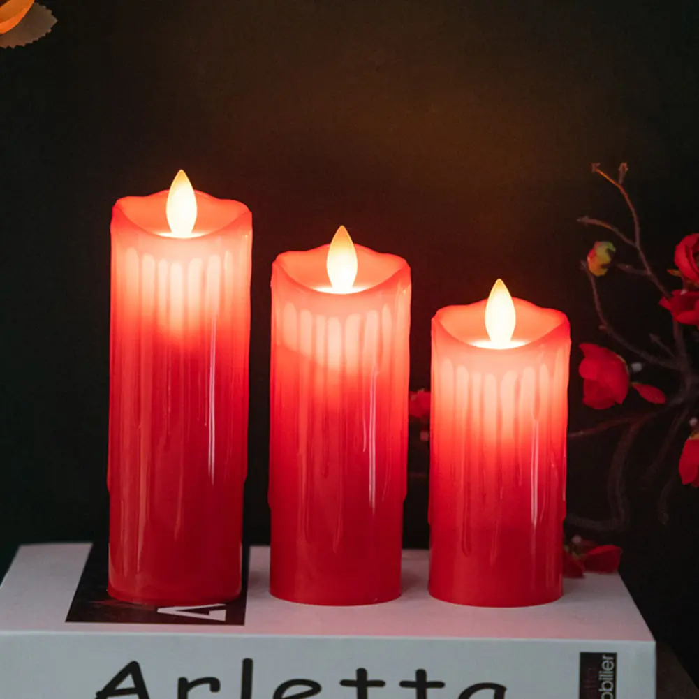 Flameless Led Candle Light Auto Swing Realistic Candle Led Lightweights Bright Flickering Bulb for Seasonal Festival Celebration