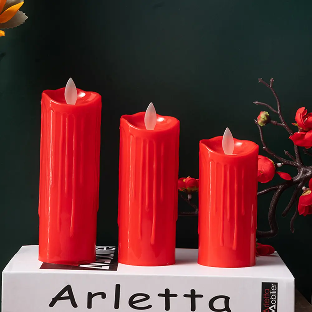 Flameless Led Candle Light Auto Swing Realistic Candle Led Lightweights Bright Flickering Bulb for Seasonal Festival Celebration